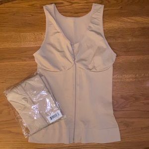 Two Zip Up Shapewear tanks